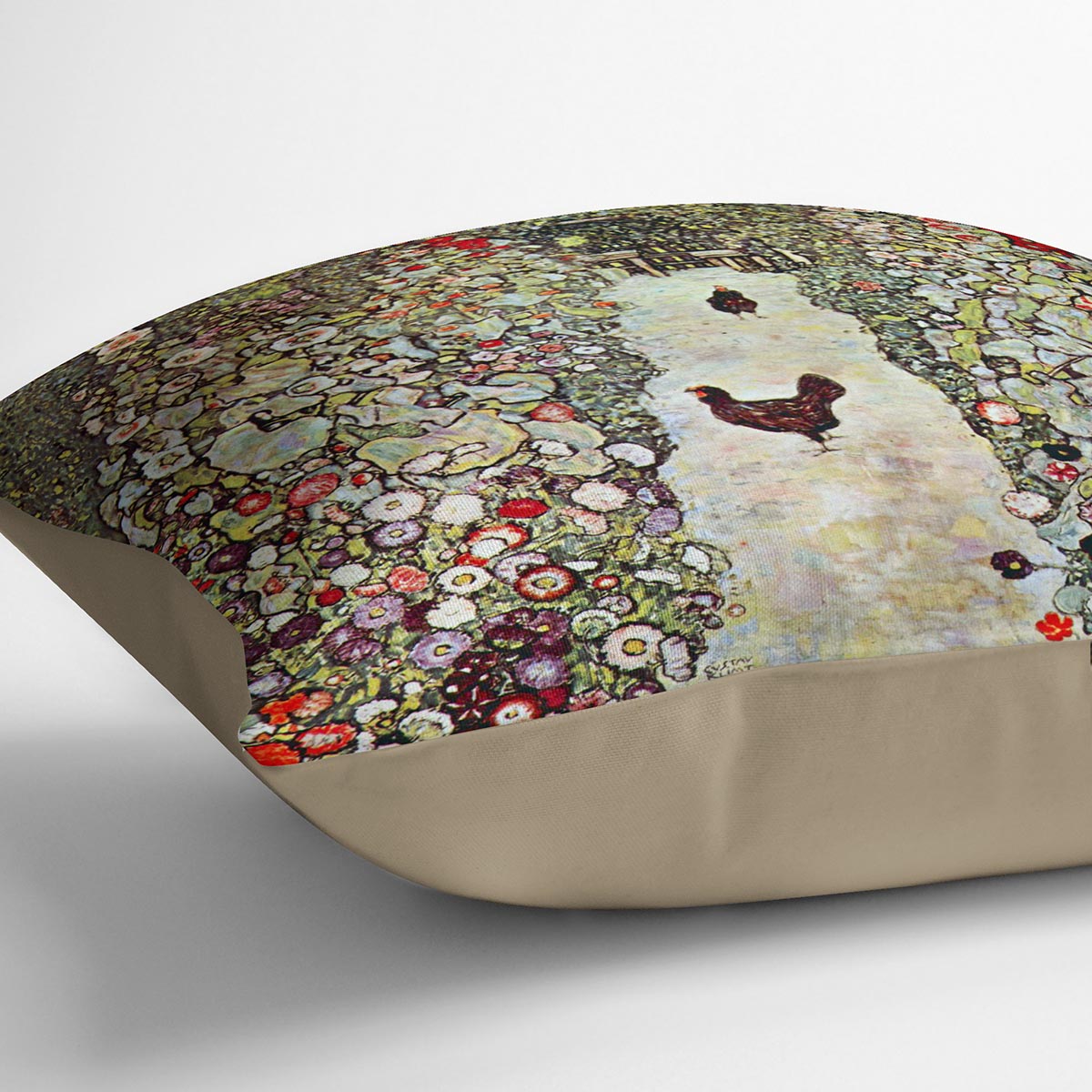 Garden Path with Chickens by Klimt Cushion