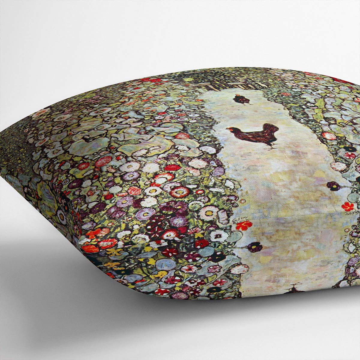 Garden Path with Chickens by Klimt Cushion