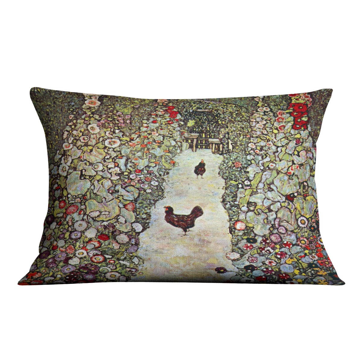 Garden Path with Chickens by Klimt Cushion