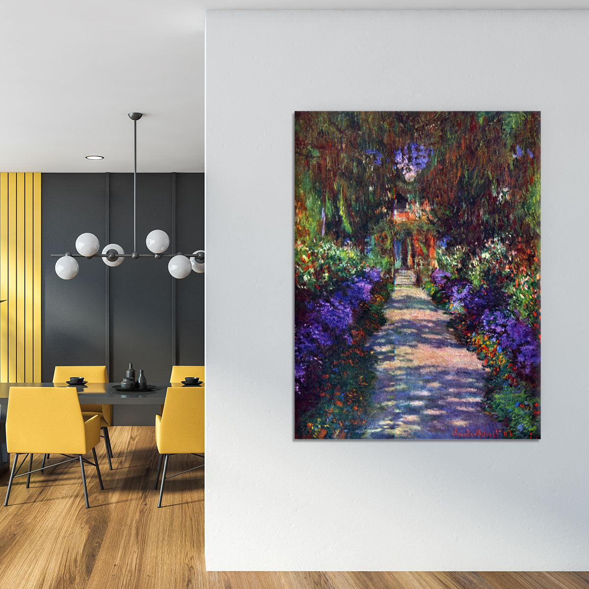 Garden at Giverny by Monet Canvas Print or Poster - Canvas Art Rocks - 4