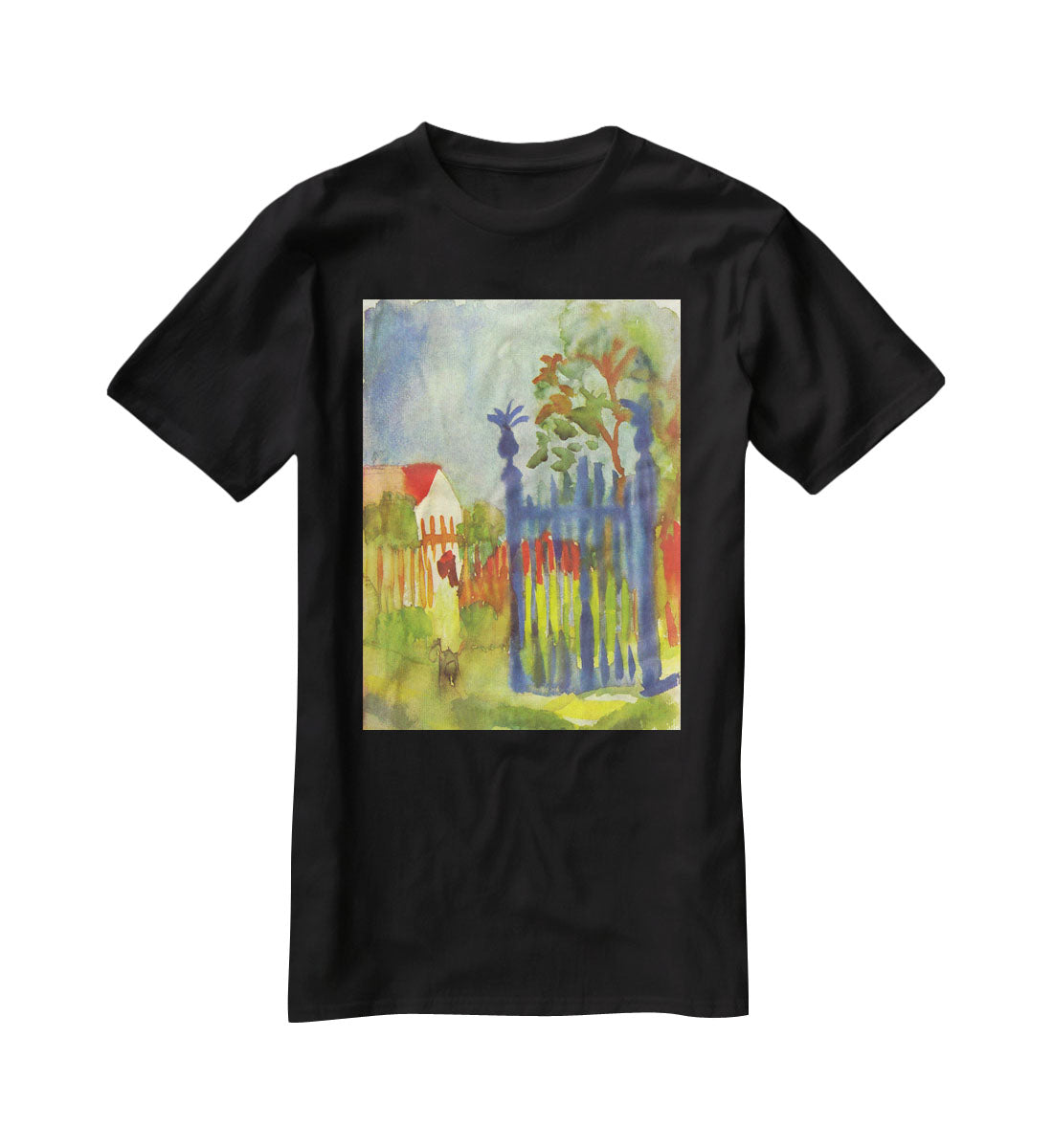 Garden gate by Macke T-Shirt - Canvas Art Rocks - 1