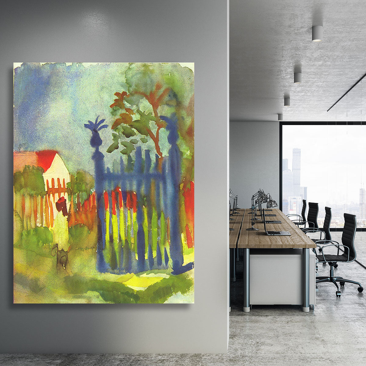 Garden gate by Macke Canvas Print or Poster - Canvas Art Rocks - 3