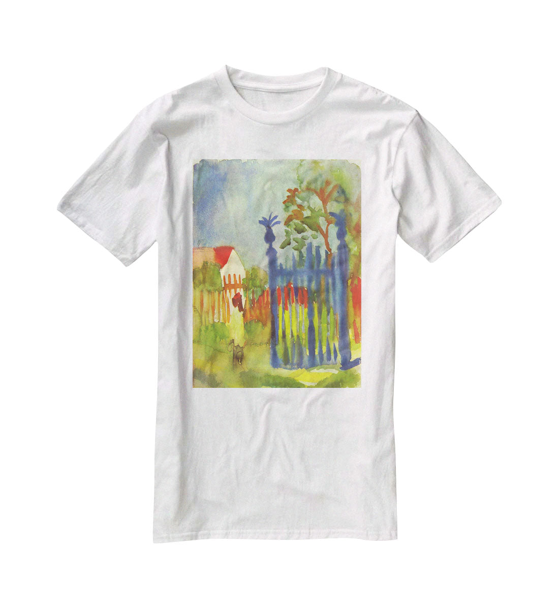 Garden gate by Macke T-Shirt - Canvas Art Rocks - 5