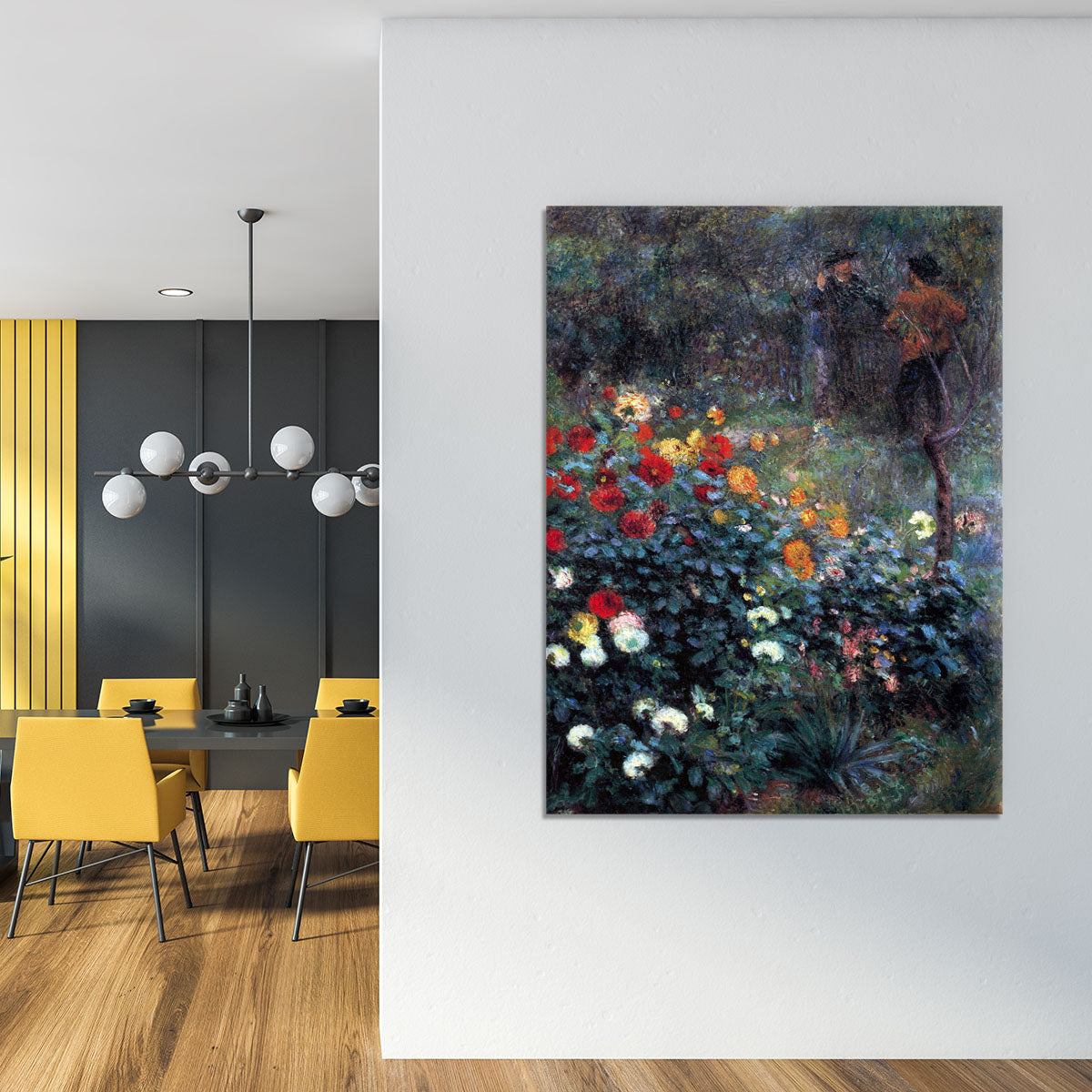 Garden in the street Cortot Montmartre by Renoir Canvas Print or Poster - Canvas Art Rocks - 4