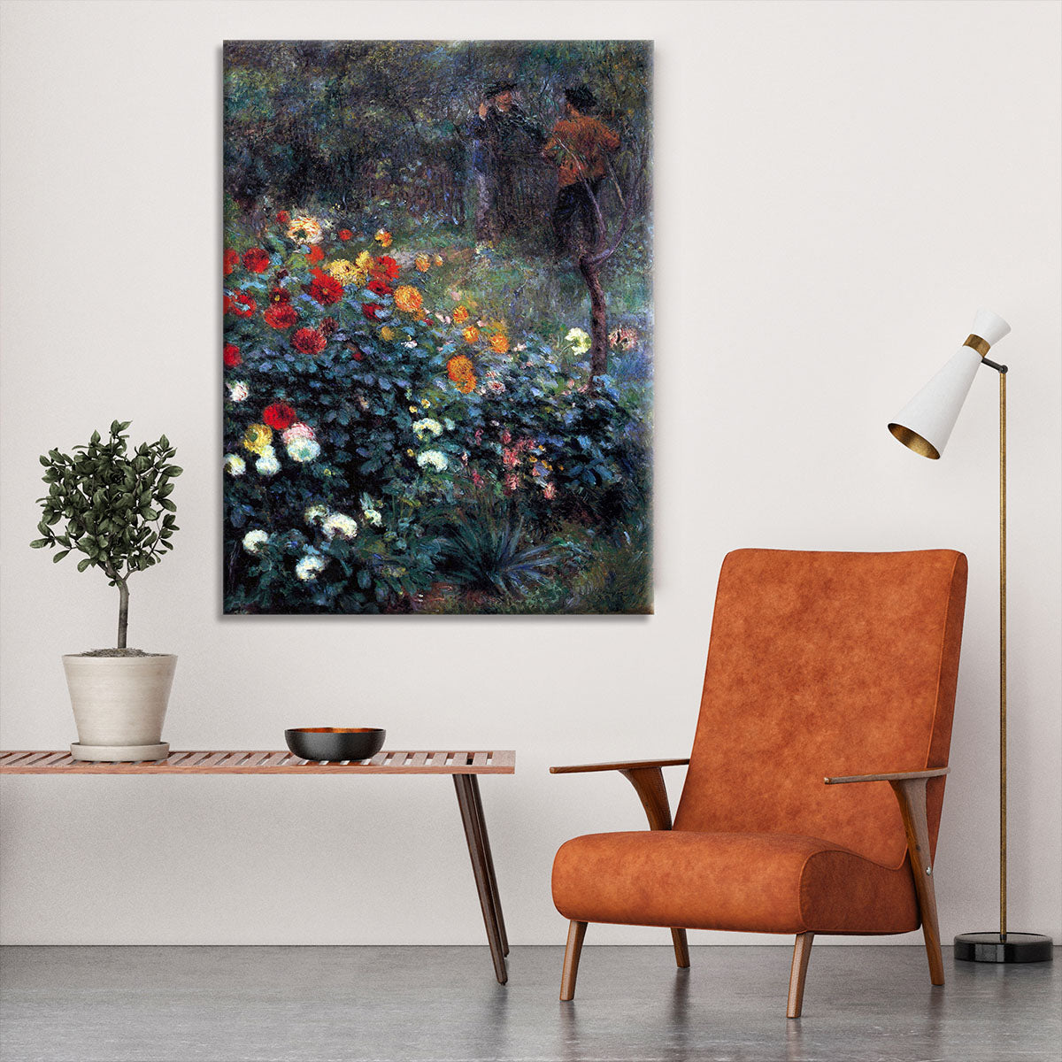 Garden in the street Cortot Montmartre by Renoir Canvas Print or Poster - Canvas Art Rocks - 6