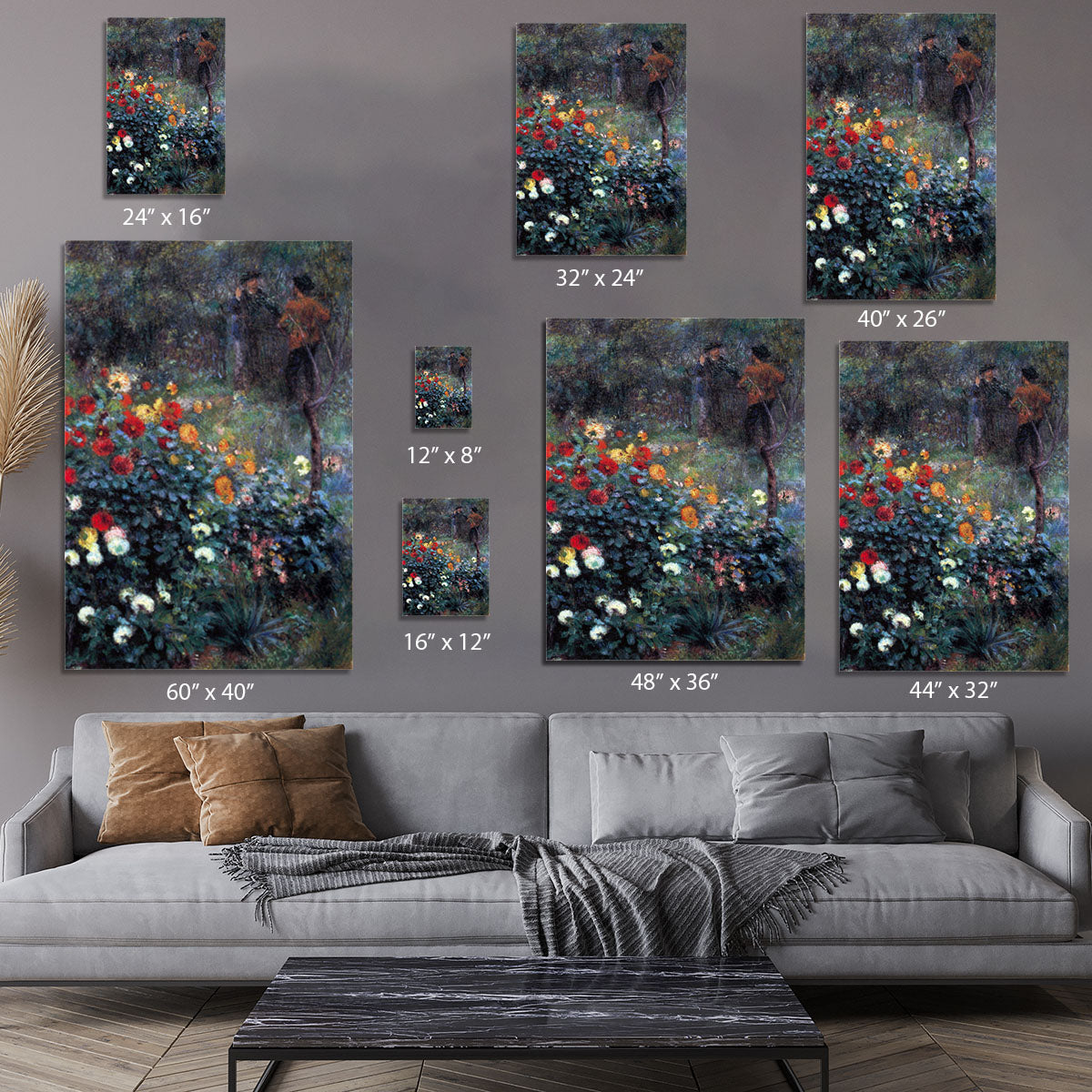 Garden in the street Cortot Montmartre by Renoir Canvas Print or Poster - Canvas Art Rocks - 7