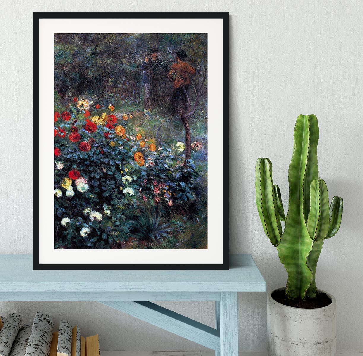 Garden in the street Cortot Montmartre by Renoir Framed Print - Canvas Art Rocks - 1