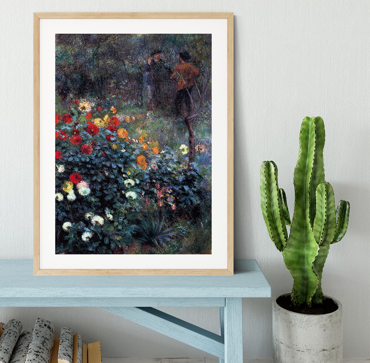 Garden in the street Cortot Montmartre by Renoir Framed Print - Canvas Art Rocks - 3