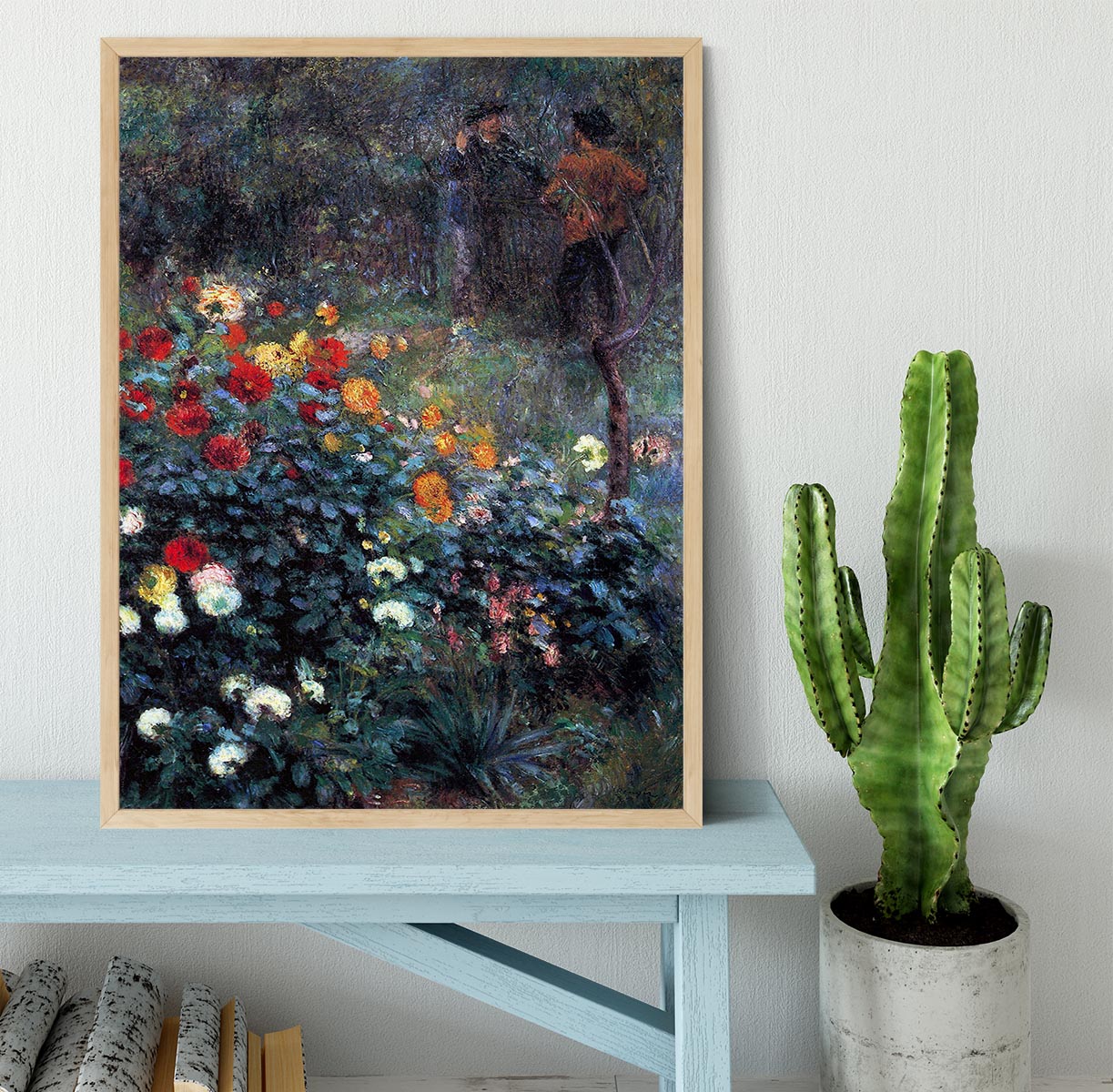 Garden in the street Cortot Montmartre by Renoir Framed Print - Canvas Art Rocks - 4