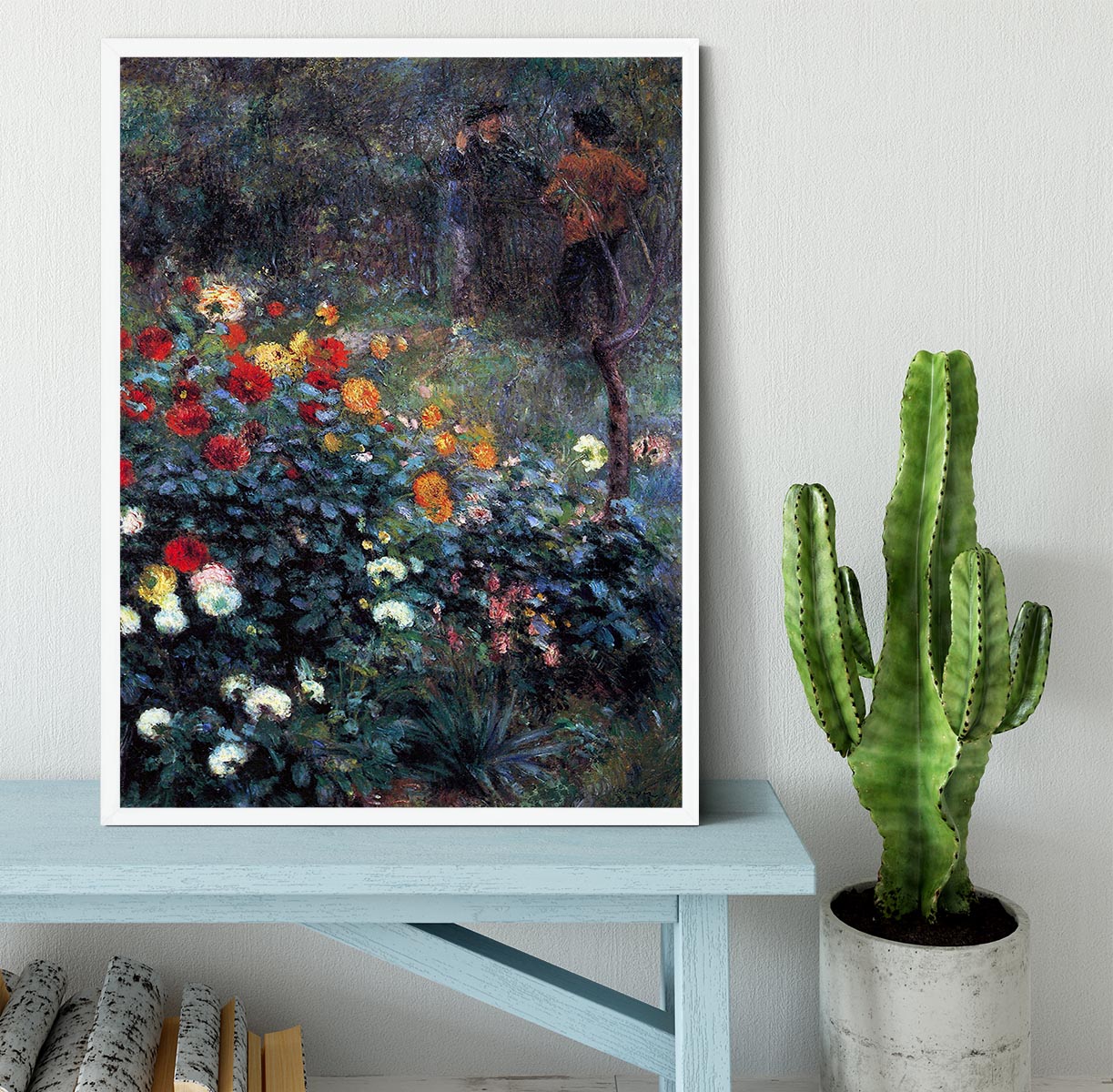Garden in the street Cortot Montmartre by Renoir Framed Print - Canvas Art Rocks -6