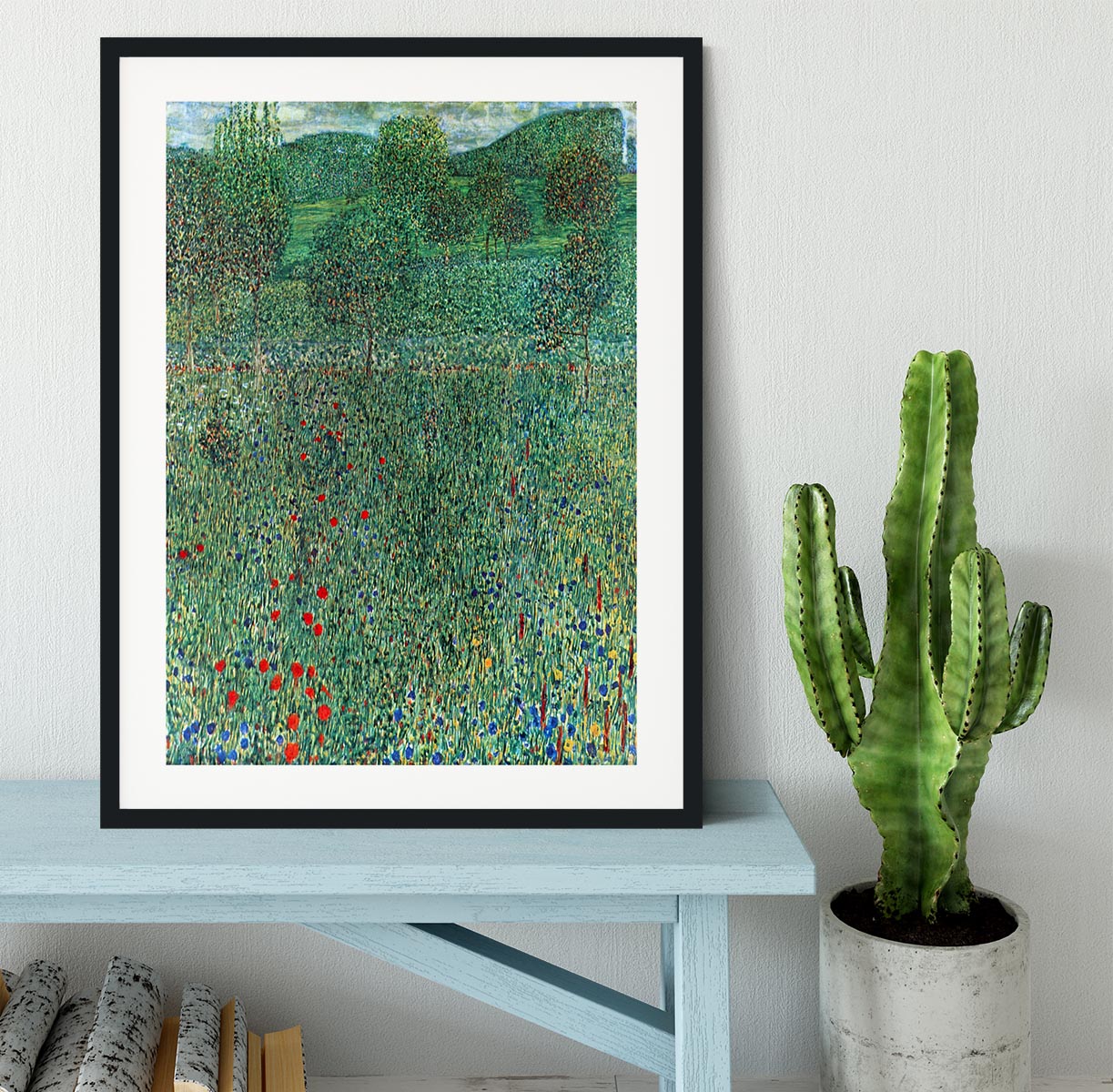 Garden landscape by Klimt Framed Print - Canvas Art Rocks - 1
