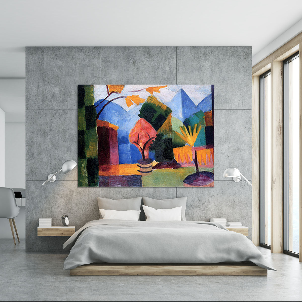 Garden on the lake of Thun by Macke Canvas Print or Poster - Canvas Art Rocks - 5