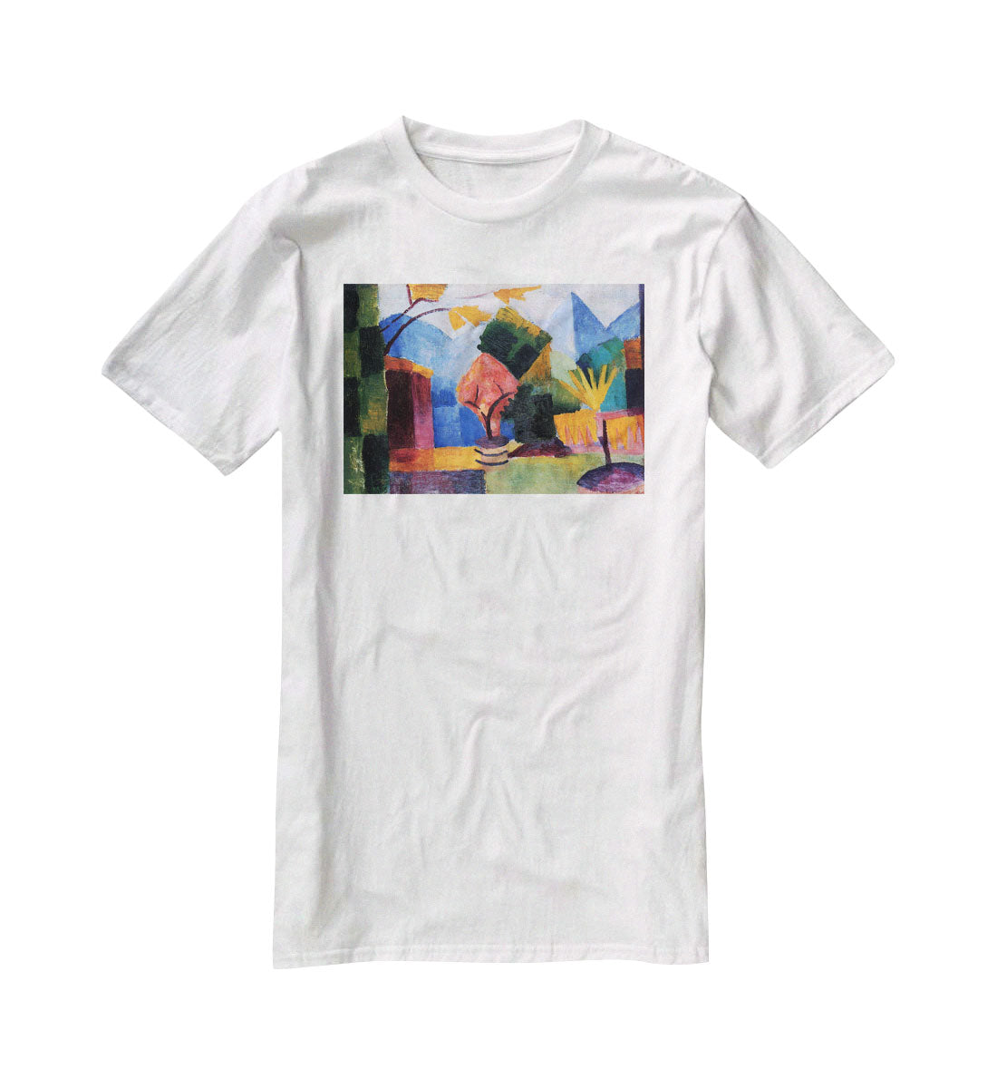 Garden on the lake of Thun by Macke T-Shirt - Canvas Art Rocks - 5