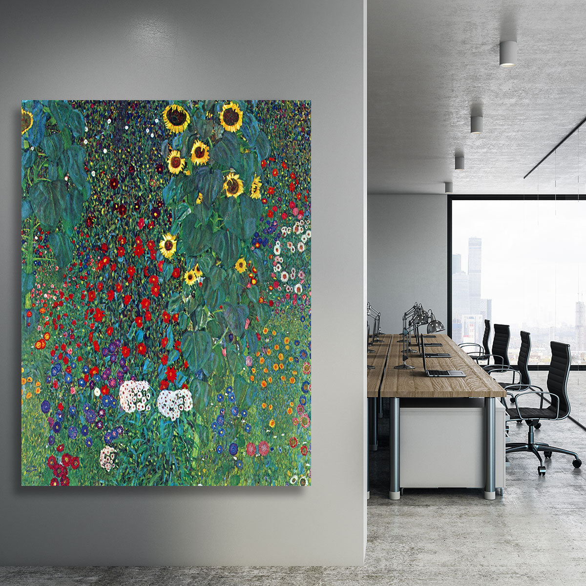 Garden with Crucifix 2 by Klimt Canvas Print or Poster - Canvas Art Rocks - 3