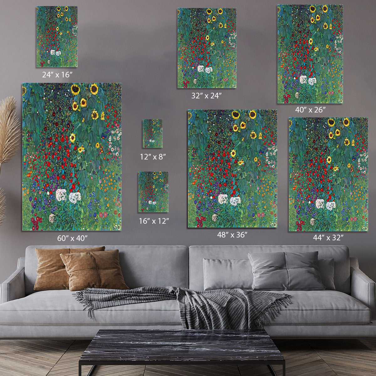 Garden with Crucifix 2 by Klimt Canvas Print or Poster - Canvas Art Rocks - 7