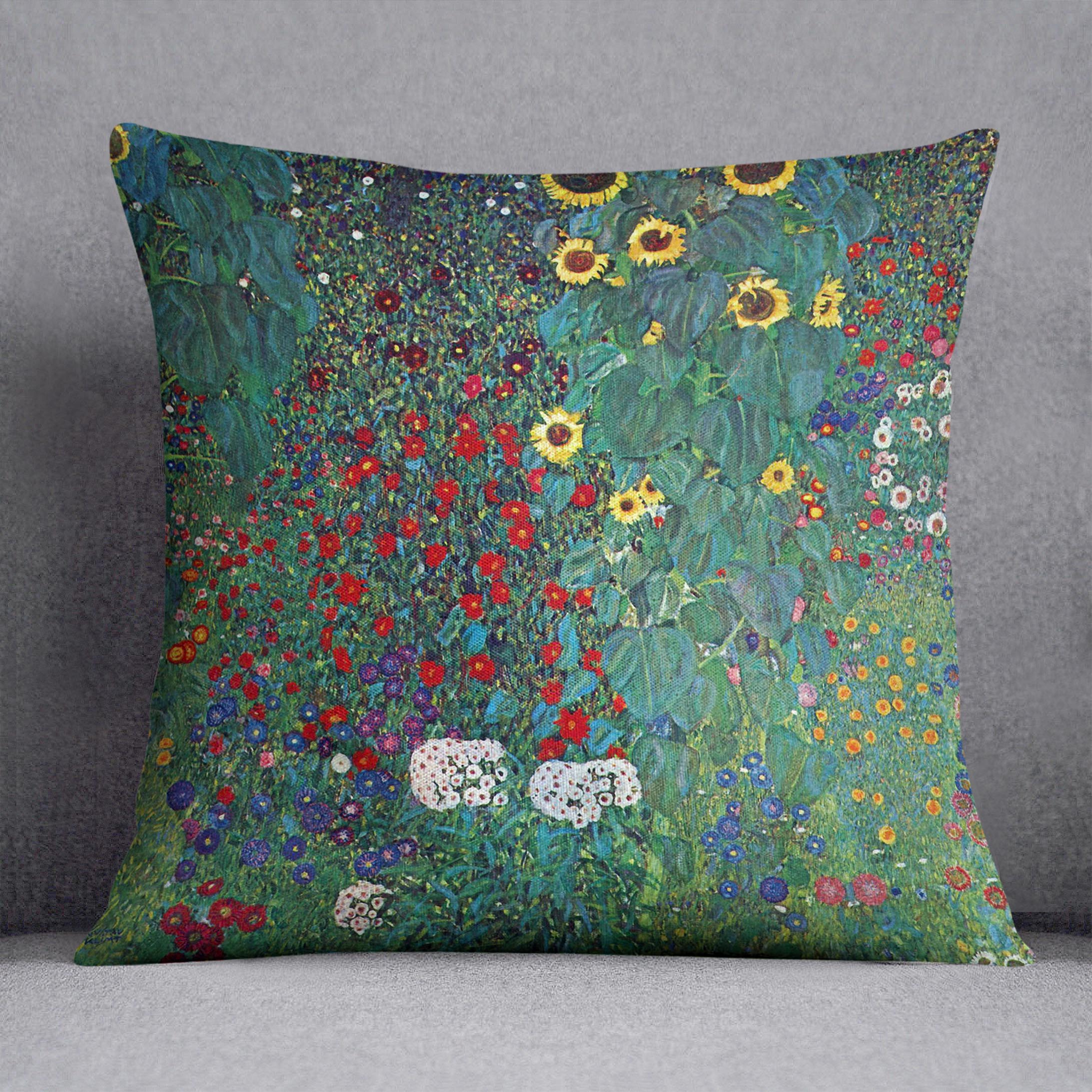 Garden with Crucifix 2 by Klimt Cushion