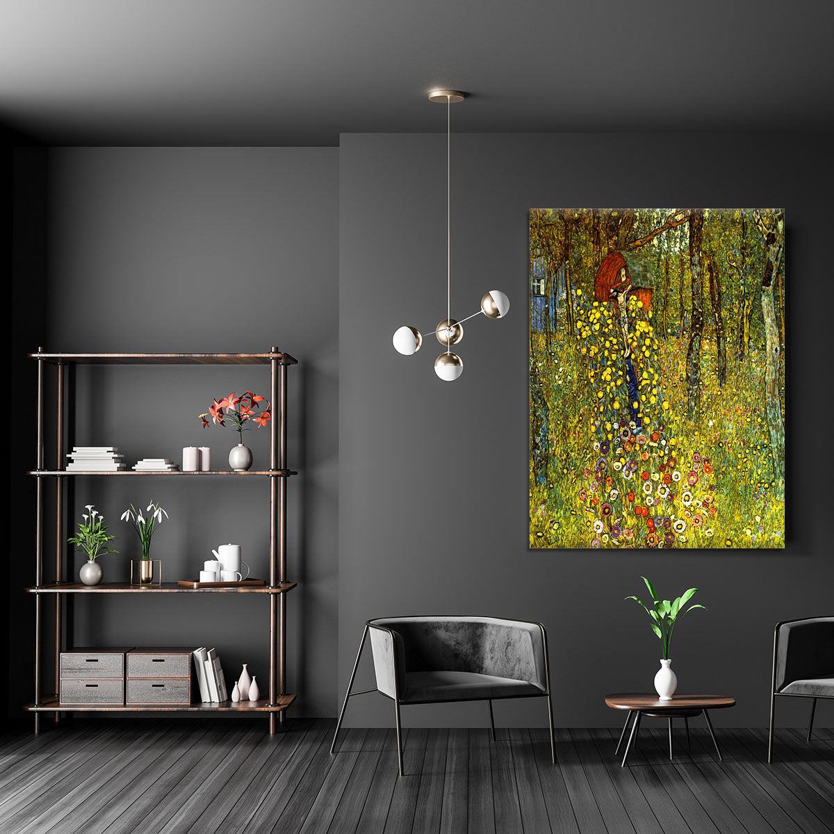 Garden with crucifix by Klimt Canvas Print or Poster - Canvas Art Rocks - 5