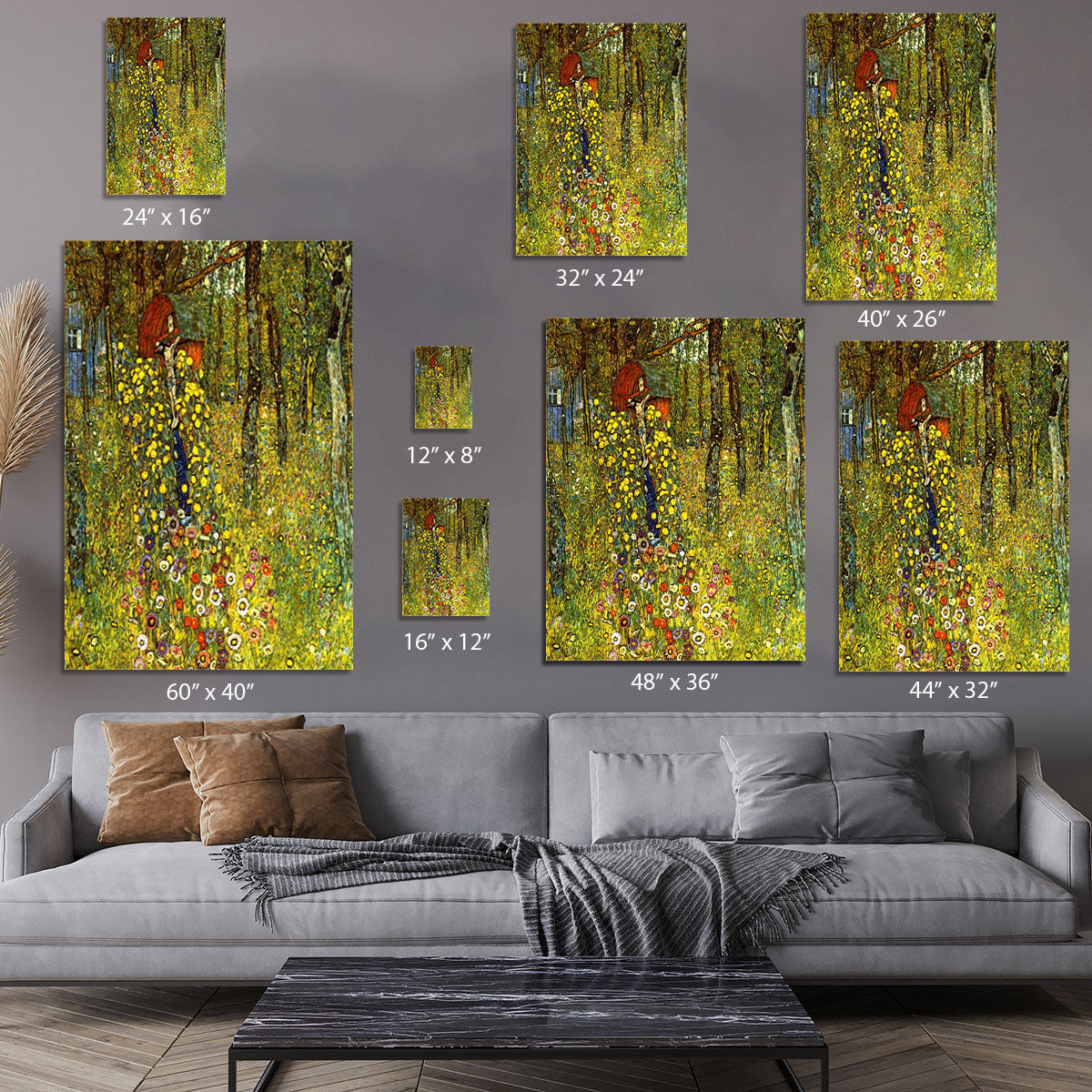 Garden with crucifix by Klimt Canvas Print or Poster - Canvas Art Rocks - 7