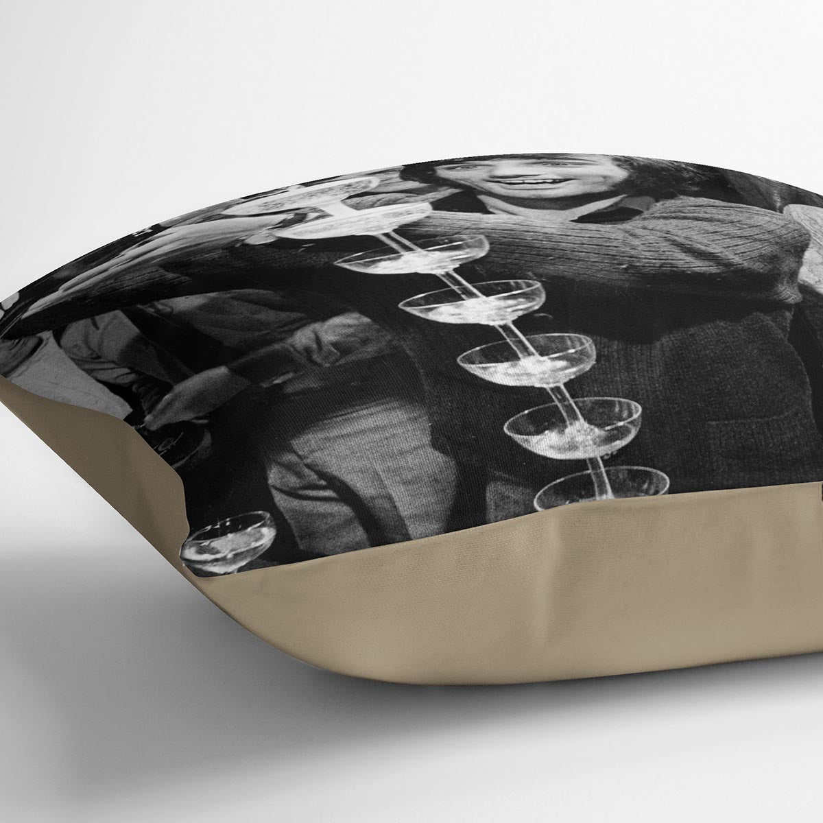 George Best pouring champagne Cushion