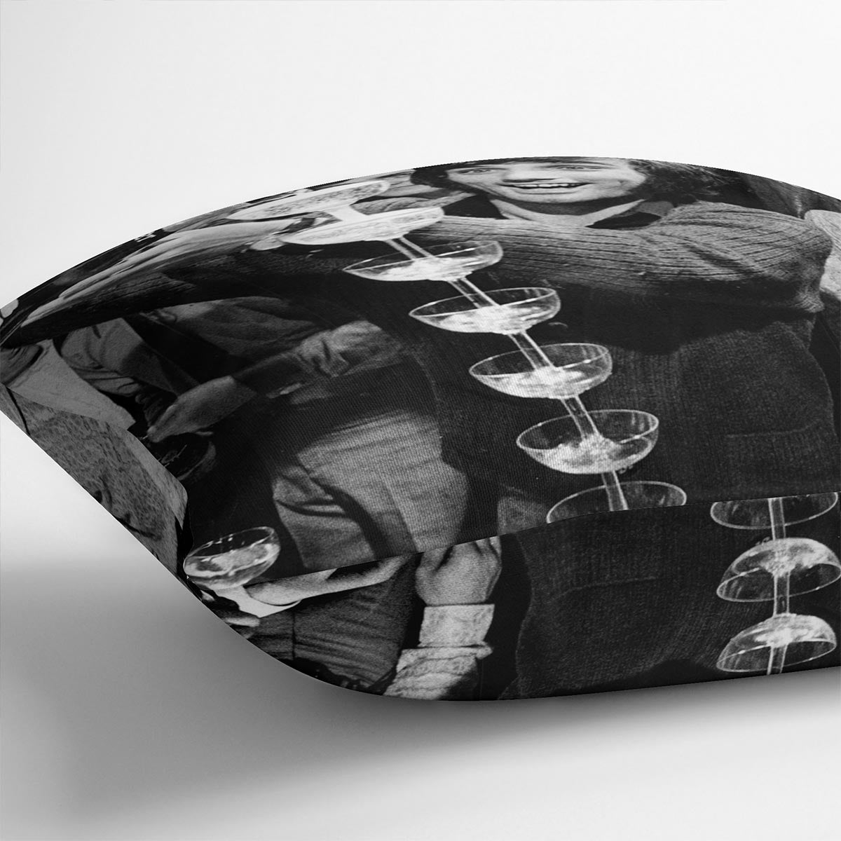 George Best pouring champagne Cushion