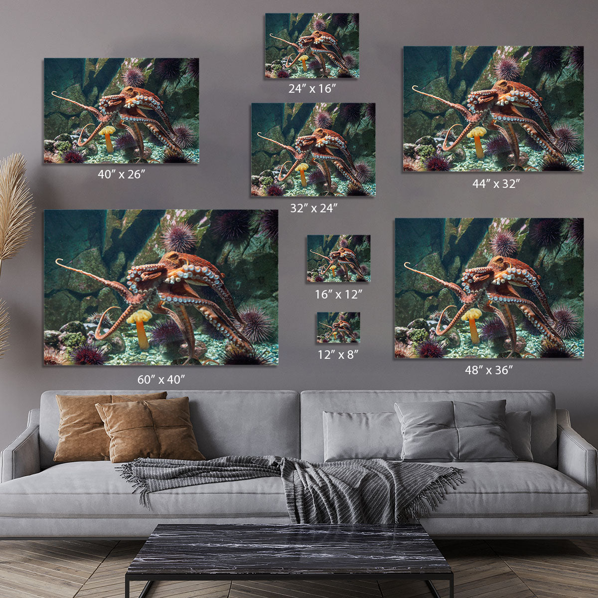 Giant Pacific octopus Canvas Print or Poster - Canvas Art Rocks - 7