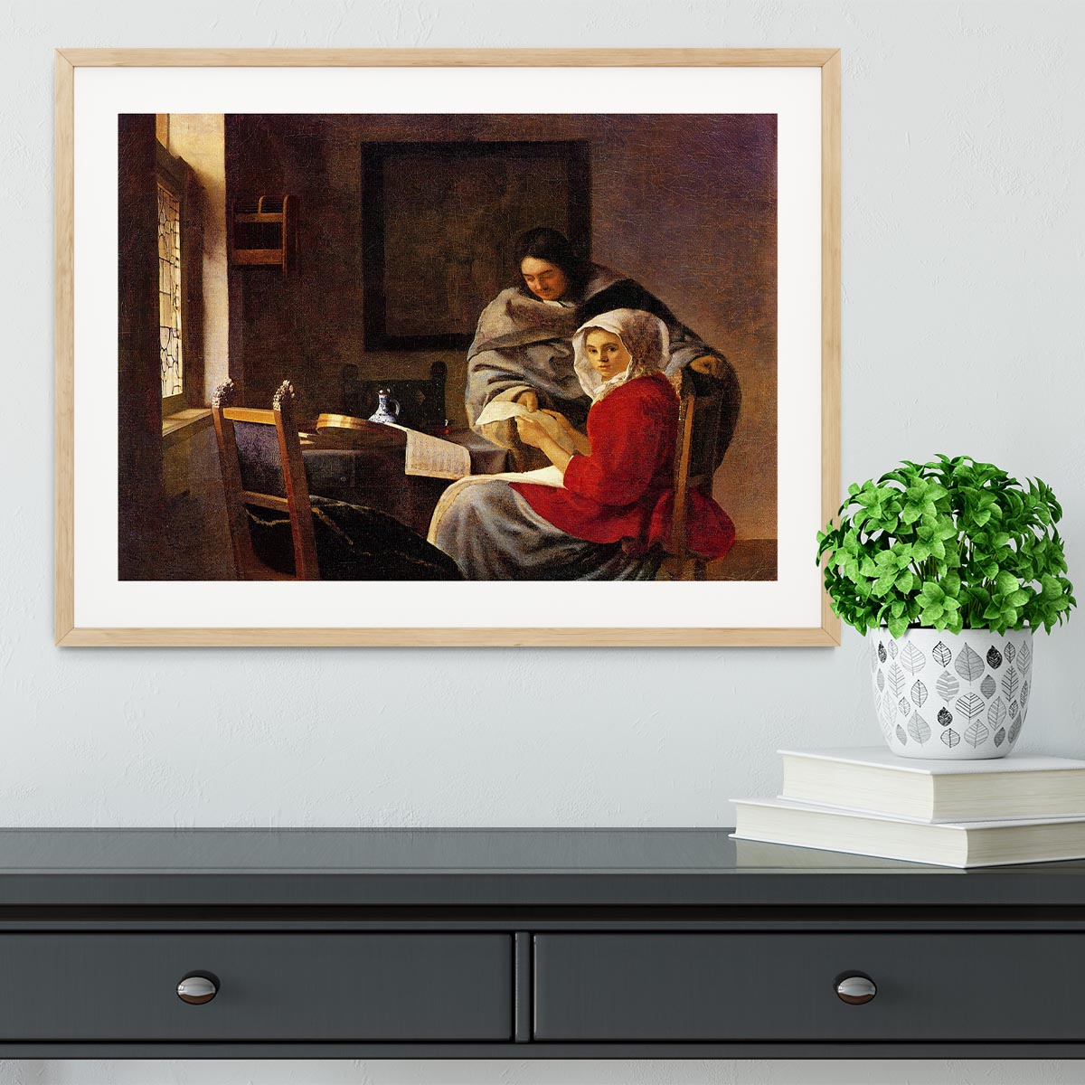 Girl interrupted in her music Framed Print - Canvas Art Rocks - 3