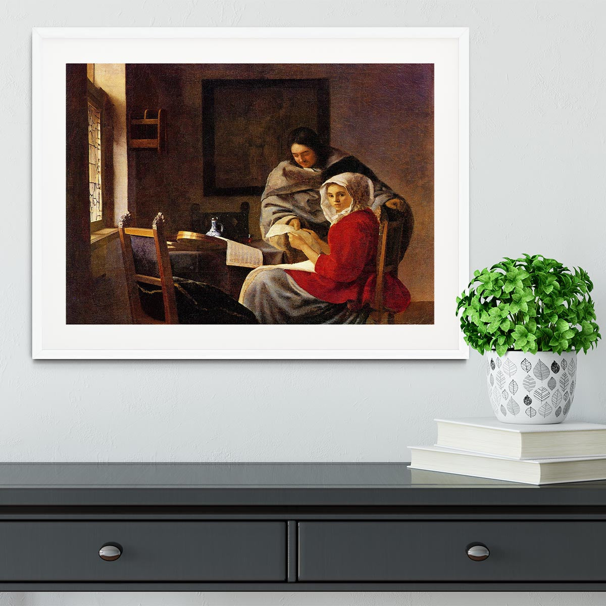 Girl interrupted in her music Framed Print - Canvas Art Rocks - 5