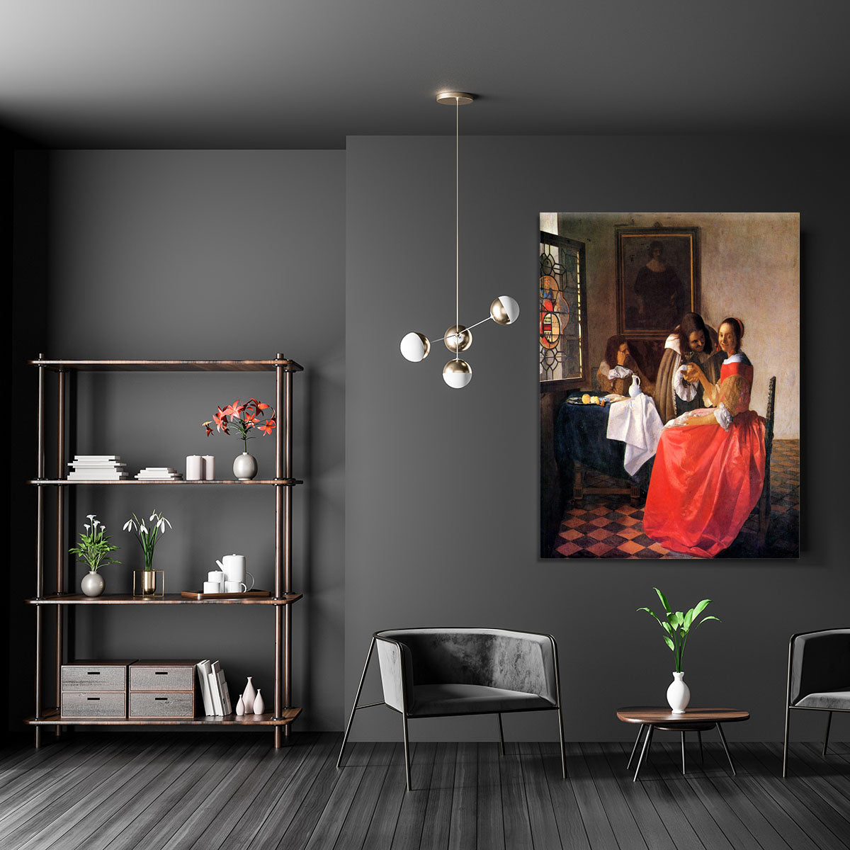 Girl with a wine glass by Vermeer Canvas Print or Poster - Canvas Art Rocks - 5