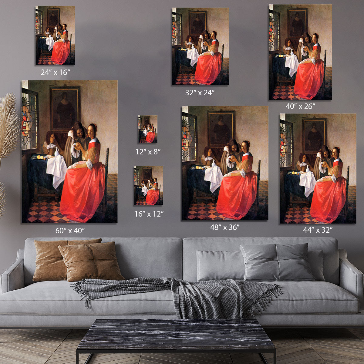 Girl with a wine glass by Vermeer Canvas Print or Poster - Canvas Art Rocks - 7