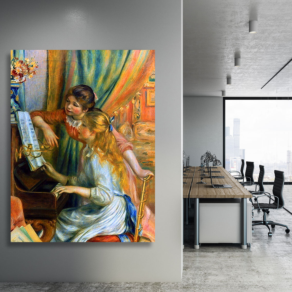 Girls at the Piano by Renoir Canvas Print or Poster - Canvas Art Rocks - 3