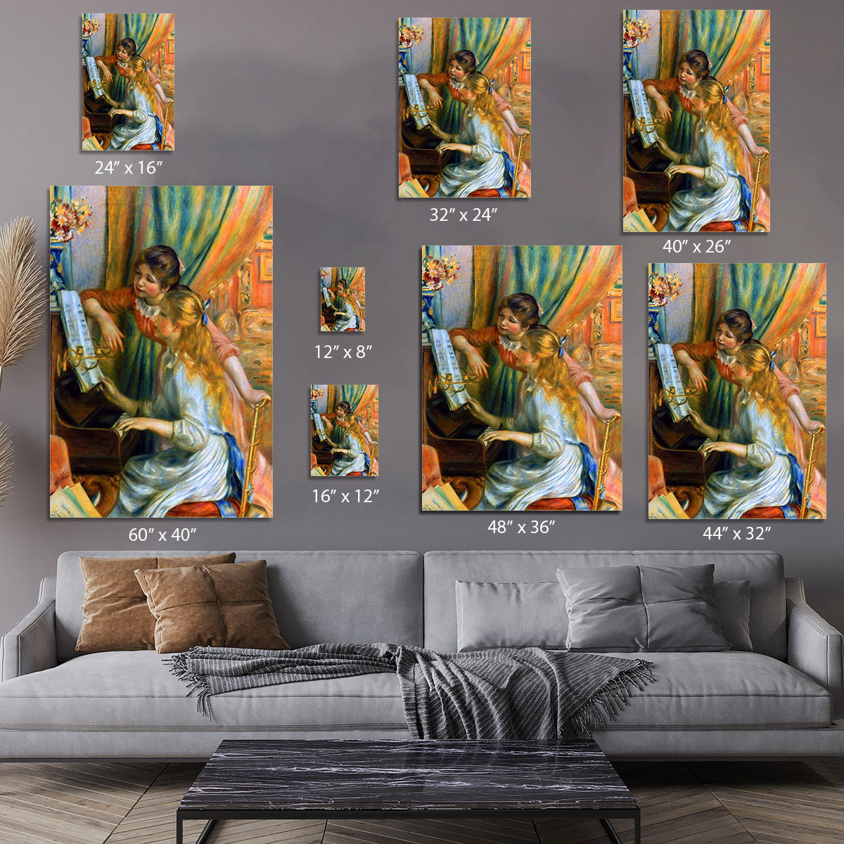 Girls at the Piano by Renoir Canvas Print or Poster - Canvas Art Rocks - 7