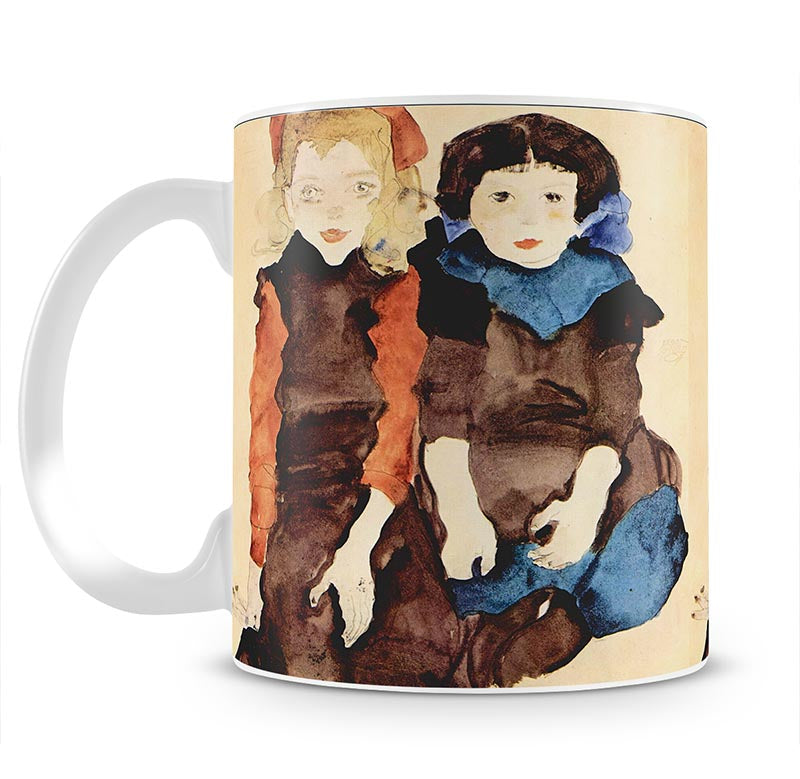 Girls by Egon Schiele Mug - Canvas Art Rocks - 1
