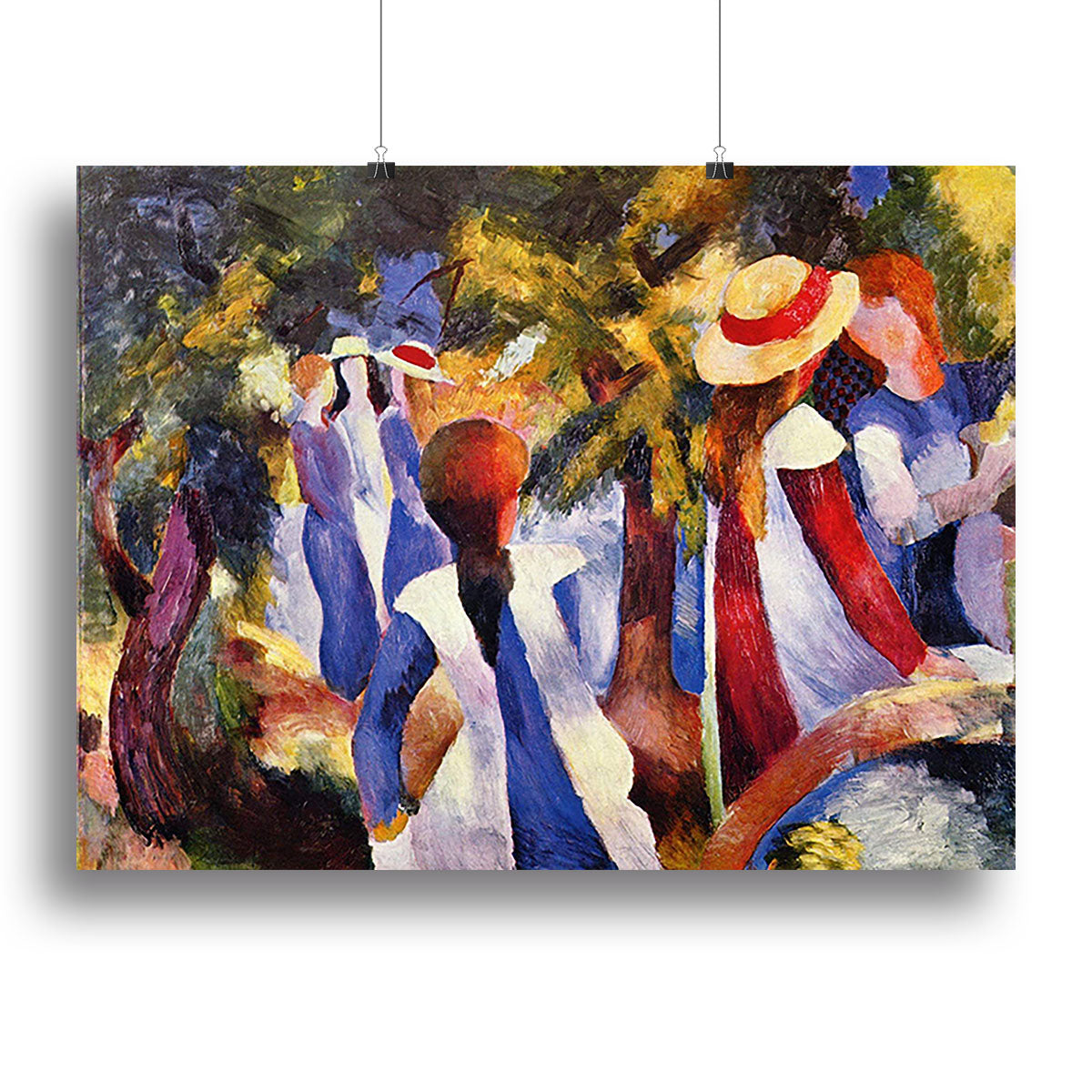 Girls in the Open by August Macke Canvas Print or Poster - Canvas Art Rocks - 2