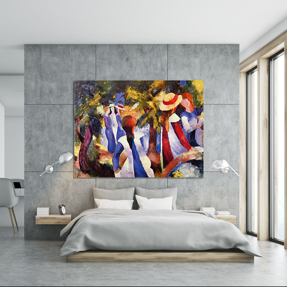 Girls in the Open by August Macke Canvas Print or Poster - Canvas Art Rocks - 5