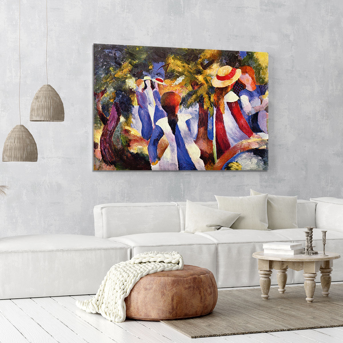 Girls in the Open by August Macke Canvas Print or Poster - Canvas Art Rocks - 6