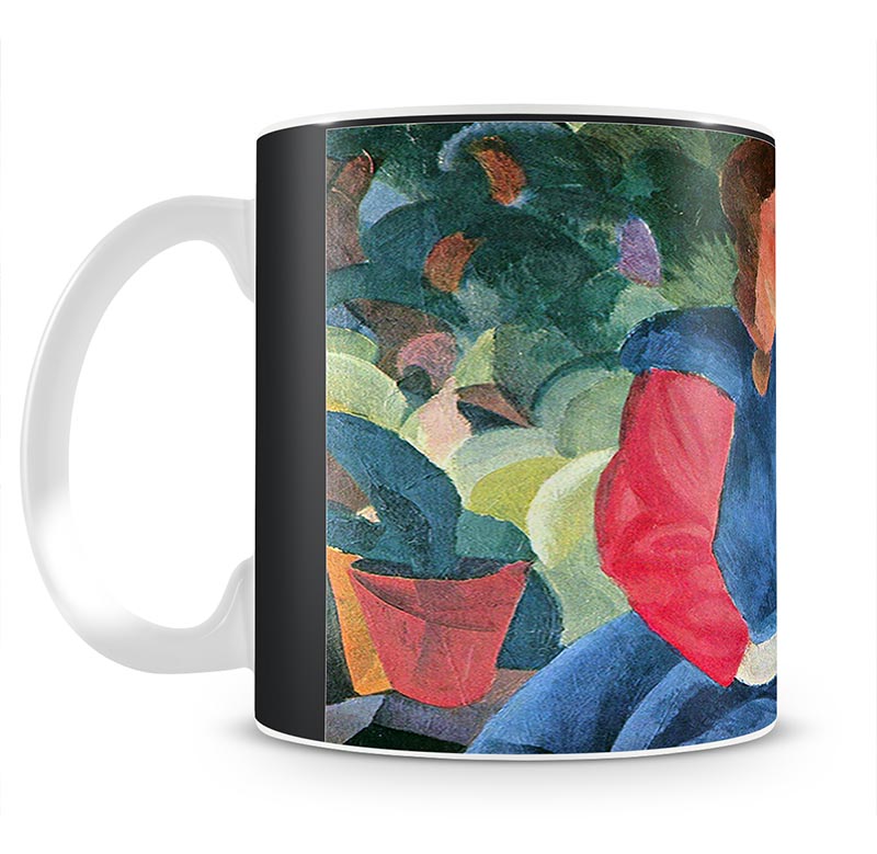 Girls with fish bell by Macke Mug - Canvas Art Rocks - 1