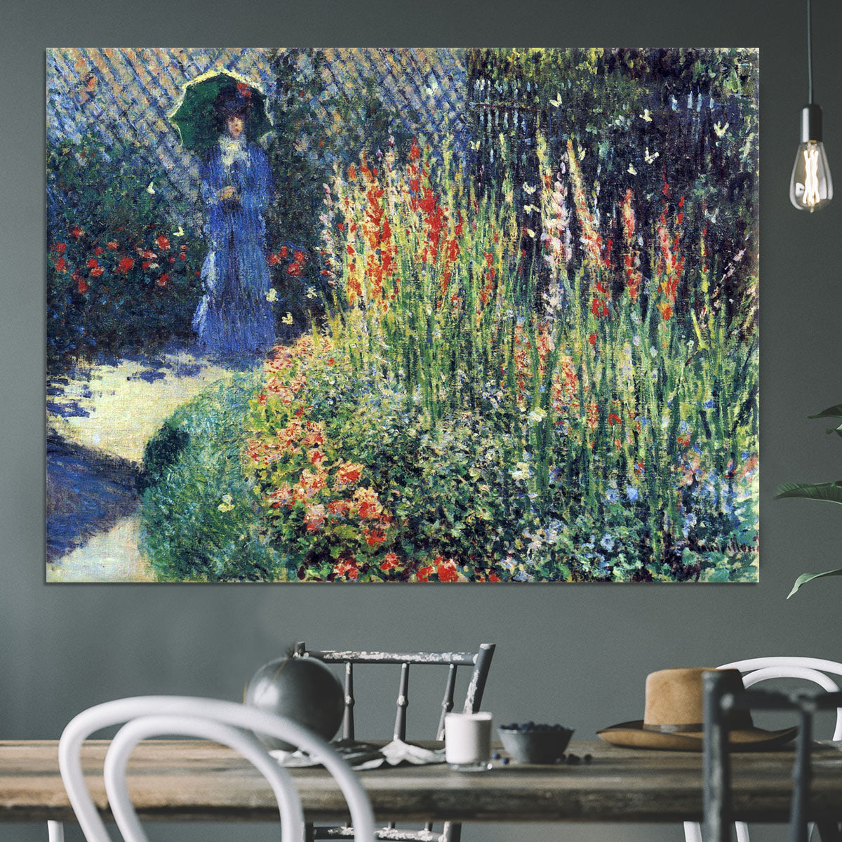 Gladiolas by Monet Canvas Print or Poster - Canvas Art Rocks - 3