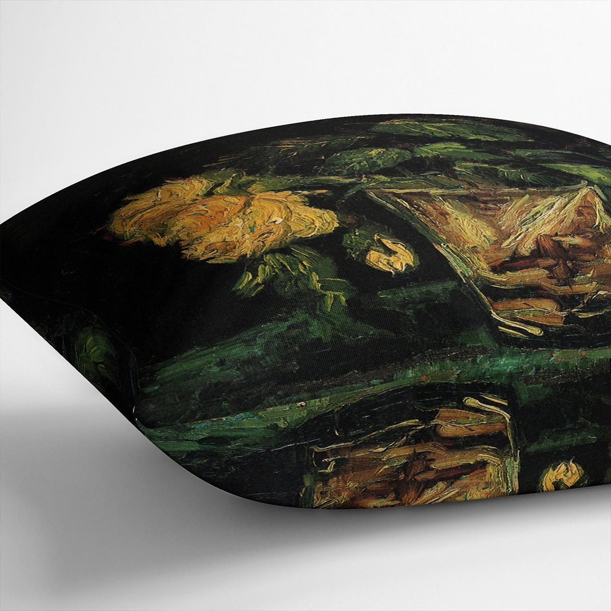 Glass with Roses by Van Gogh Cushion