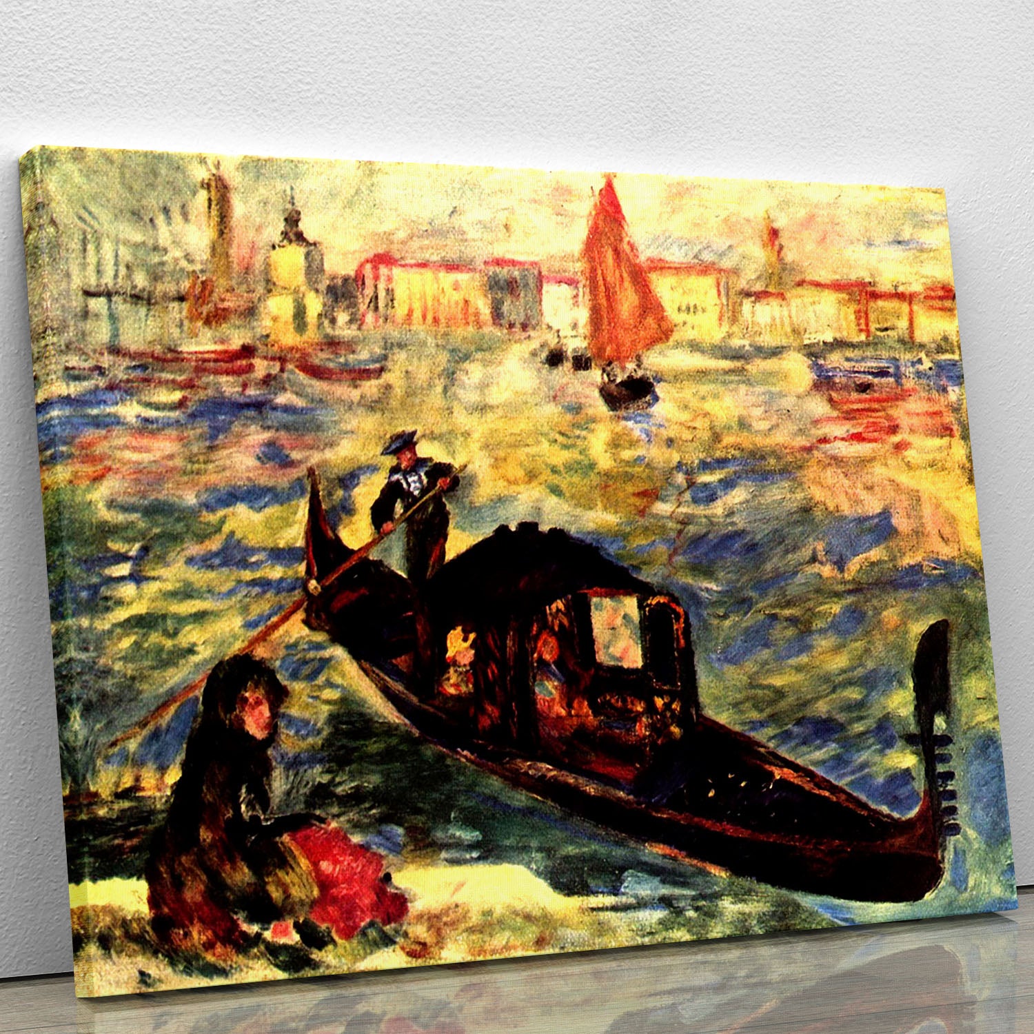 Gondola on the Canale Grande by Renoir Canvas Print or Poster - Canvas Art Rocks - 1