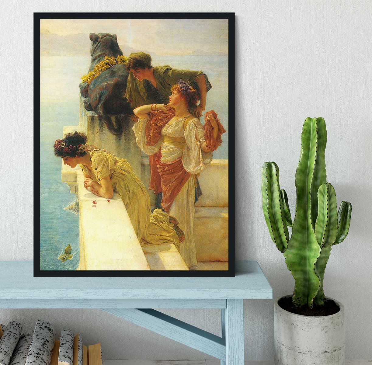 Good vantage point by Alma Tadema Framed Print - Canvas Art Rocks - 2