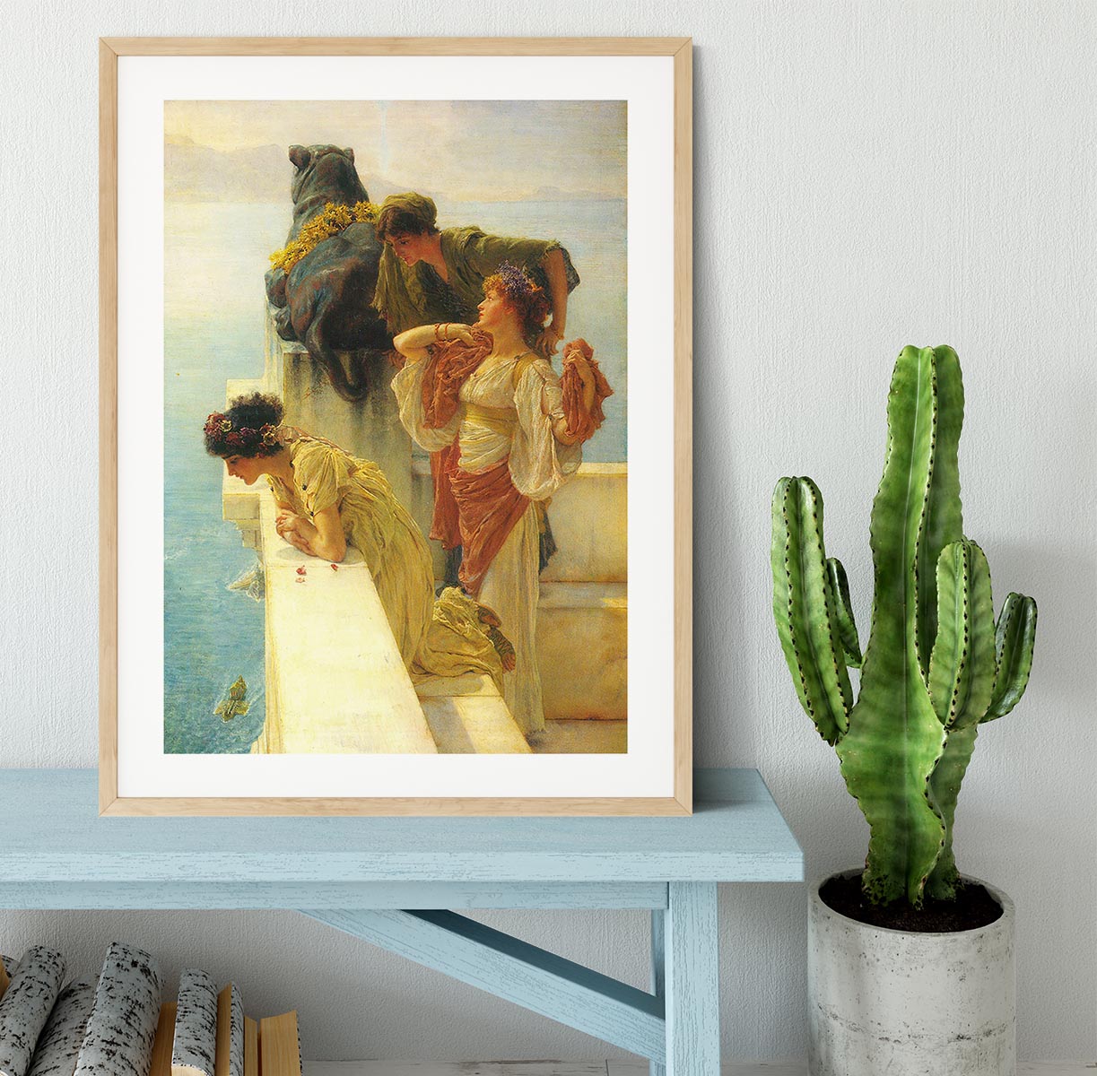 Good vantage point by Alma Tadema Framed Print - Canvas Art Rocks - 3