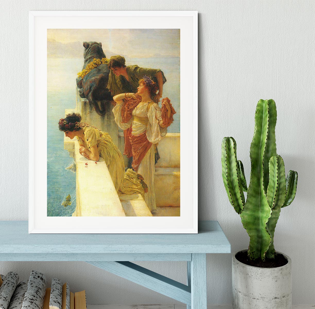 Good vantage point by Alma Tadema Framed Print - Canvas Art Rocks - 5