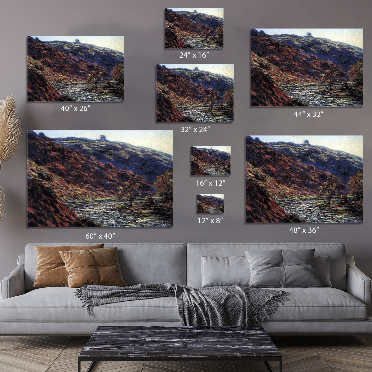 Gorge of the Petite Creuse by Monet Canvas Print or Poster - Canvas Art Rocks - 7