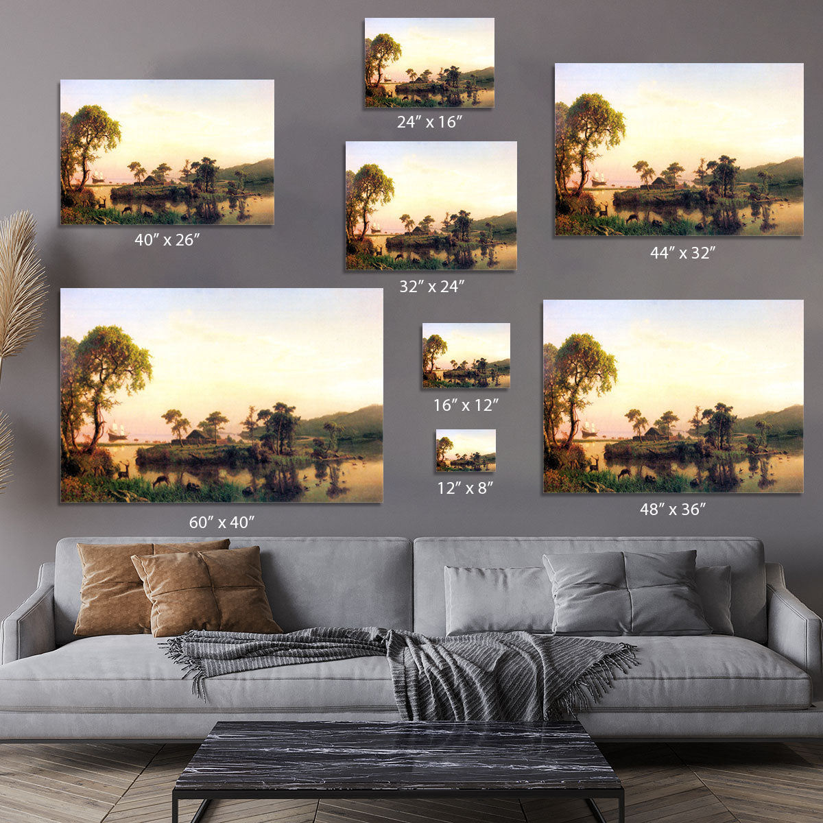 Gosnold on Cuttyhunk 1602 by Bierstadt Canvas Print or Poster - Canvas Art Rocks - 7