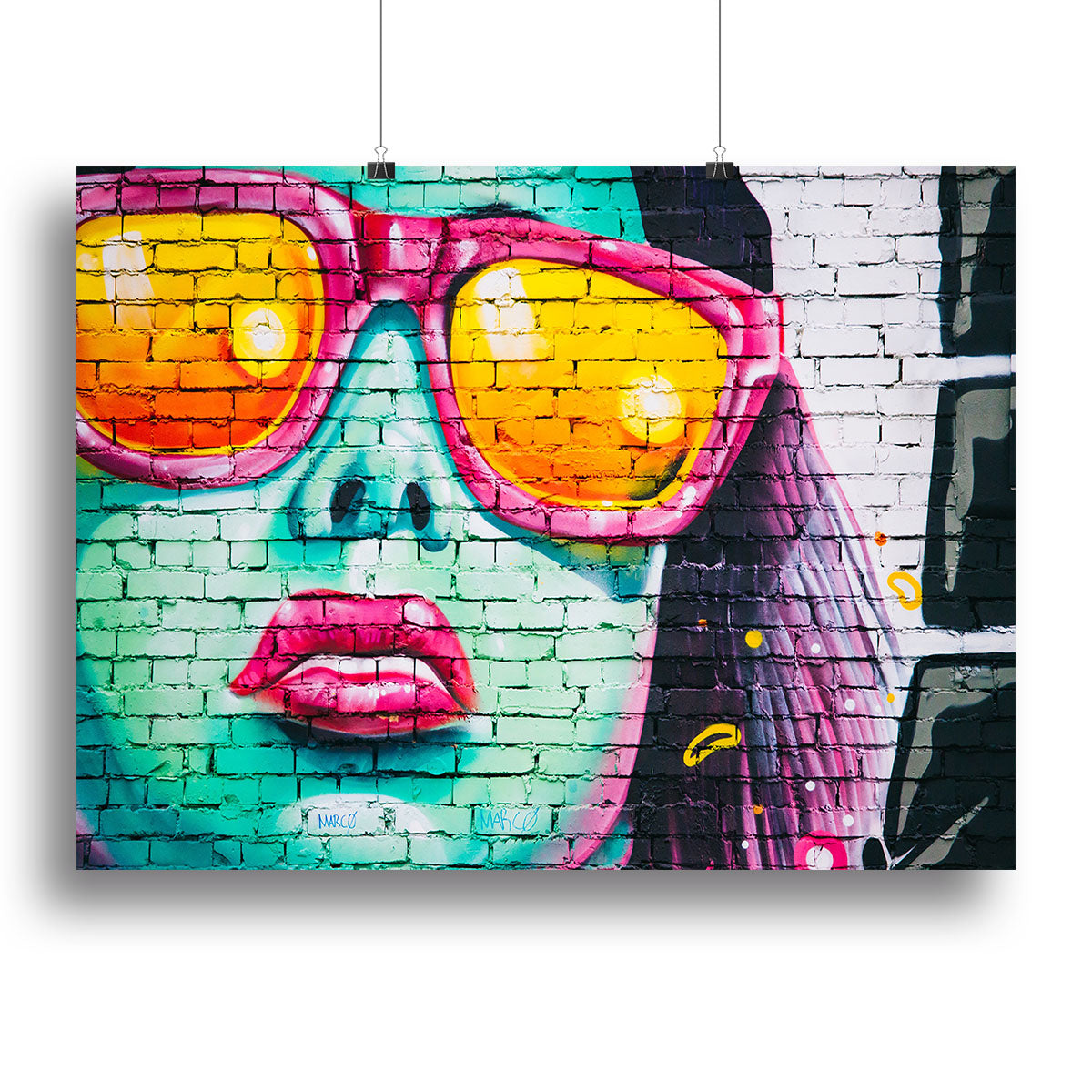 Graffiti Glasses Canvas Print or Poster - Canvas Art Rocks - 2