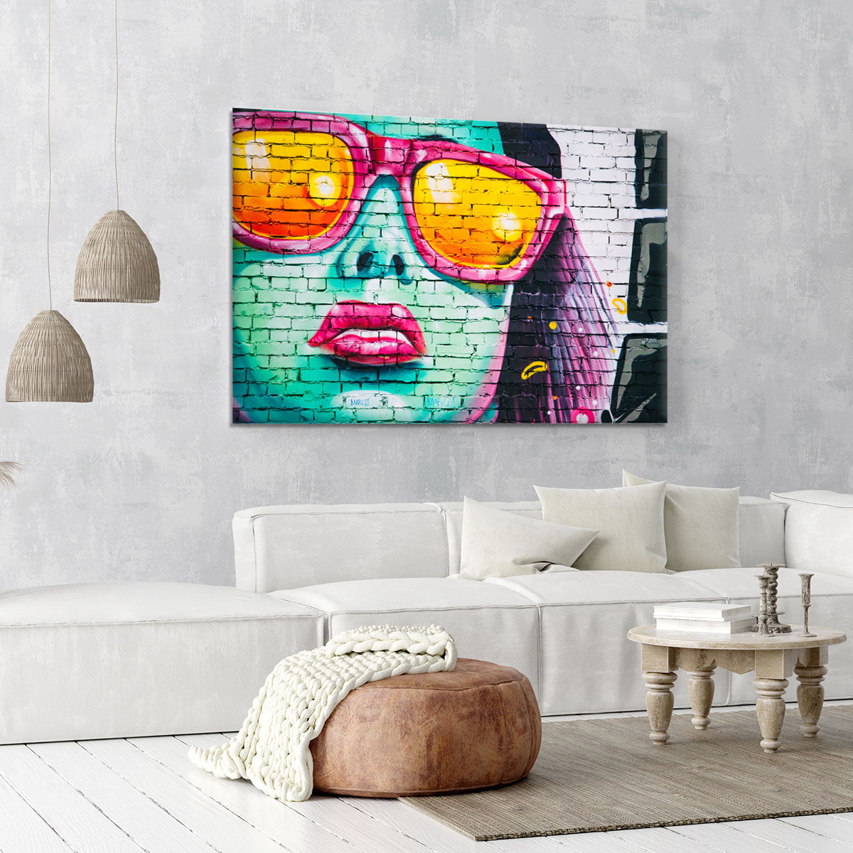 Graffiti Glasses Canvas Print or Poster - Canvas Art Rocks - 6