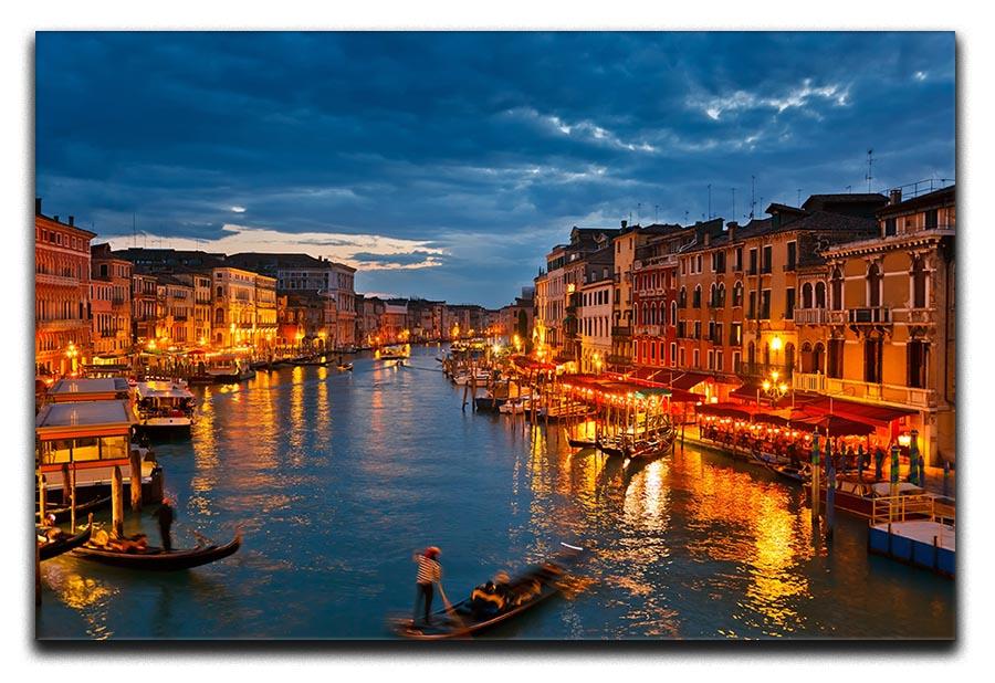 Grand Canal Venice at night Canvas Print or Poster  - Canvas Art Rocks - 1