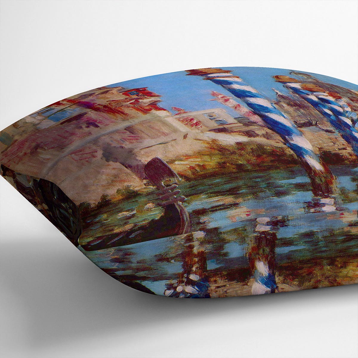 Grand Canal in Venice by Edouard Manet Cushion
