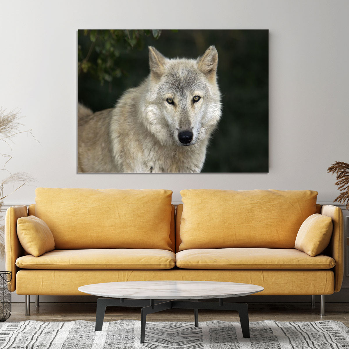 Gray Wolf Portrait in Natural Habitat Canvas Print or Poster - Canvas Art Rocks - 4