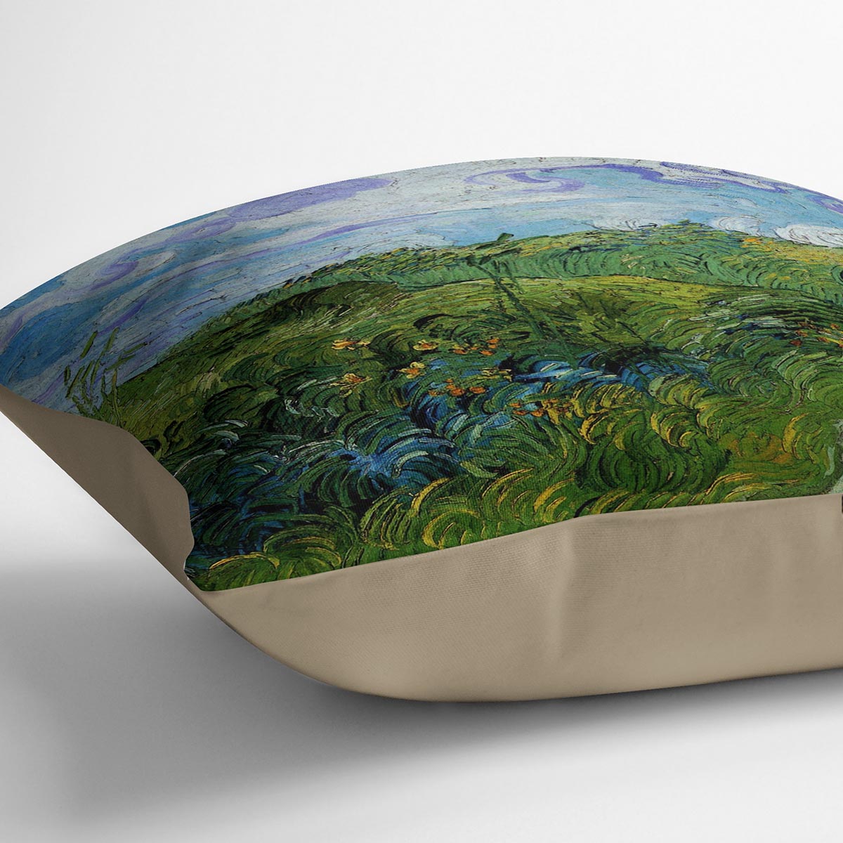 Green Wheat Fields by Van Gogh Cushion
